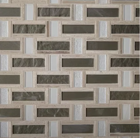 Daltile Stone Decor Greystone & Glass Basket Weave Til (10 Pcs/Box 1 Sq.ft Per)