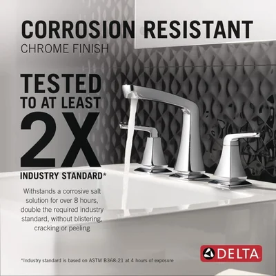 Delta Faucet Vesna Widespread Bathroom Faucet Chrome, Bathroom Faucet photo 4