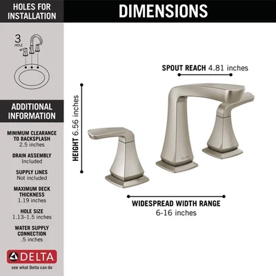 Delta Vesna Spotshield Brushed Nickel Bathroom Faucet photo 3