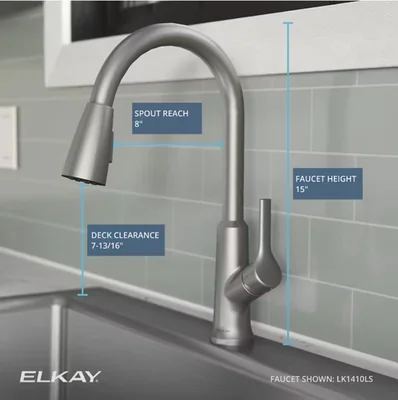 Elkay Single Hole Lustrous Steel Kitchen Faucet photo 3