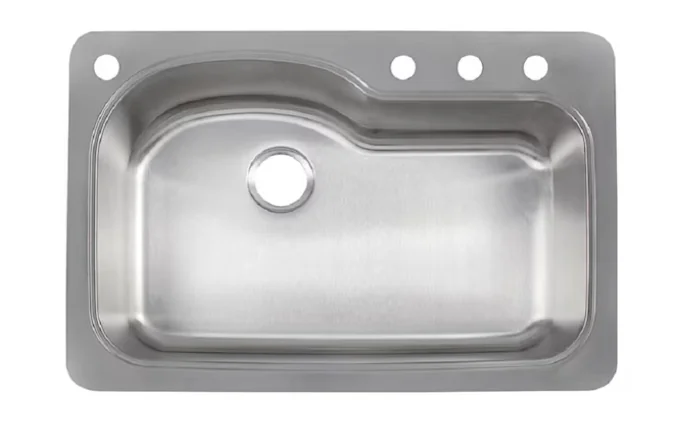 Franke Kinetic Dual-mount 33-in Stainless Steel Single Bowl Kitchen Sink