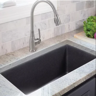 Franke Primo Dual-mount 33-in x 22-in Graphite Granite Single Bowl 4-Hole Kitchen Sink photo 2