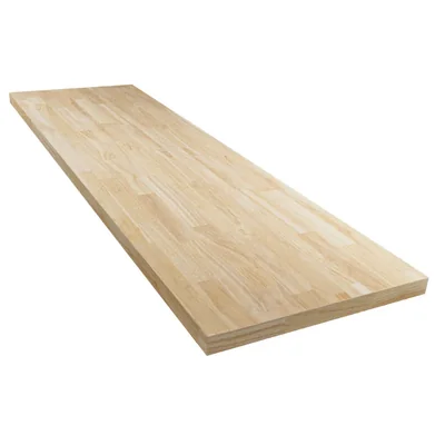 Hevea Butcher Block Countertop unfinished 10 ft x 25 in x 1.5 in photo 3