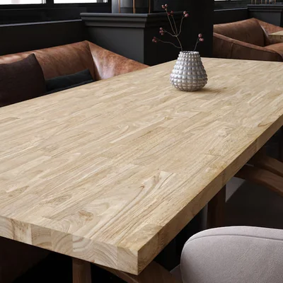 Hevea Butcher Block Countertop unfinished 8 ft x 25 in x 1.5 in photo 2