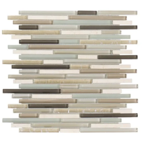 Jeffrey Court Cocoa Mint Textured Glass Mosaic Tile (10 Pcs/Box, 1 sq.ft/Each)