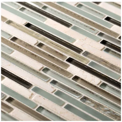 Jeffrey Court Cocoa Mint Textured Glass Mosaic Tile (10 Pcs/Box, 1 sq.ft/Each) photo 3