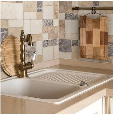 Jeffrey Court Crema Emperador 12 in. x 12 in. x 10 mm Honed Marble Mosaic Floor and Wall Tile (10 Pieces/Box, 0.838 sq. ft./Each) photo 2