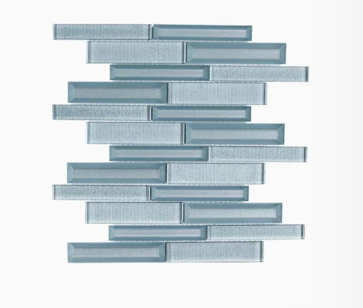 Jeffrey Court Lightbeam Blue Glossy Glass Tile (10 Pcs/Box, 1 Sq. ft./Each)