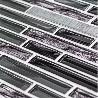 Jeffrey Court Materialized Gray Mixed Glass Tile (10 Pcs/Box, 1 Sq. ft./Each) photo 3