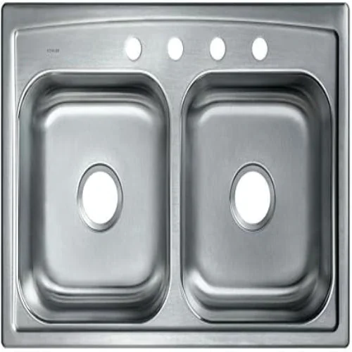 KOHLER Toccata 33" Stainless Steel Double Bowl Kitchen Sink