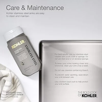 KOHLER Toccata 33" Stainless Steel Double Bowl Kitchen Sink photo 3