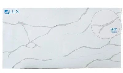 LUX Calcutta Lorenza LQ-907 Quartz Countertop 84.inX25.in photo 4