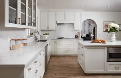 LUX Calcutta Lorenza LQ-907 Quartz Countertop Corner 36.inX96.in photo 2