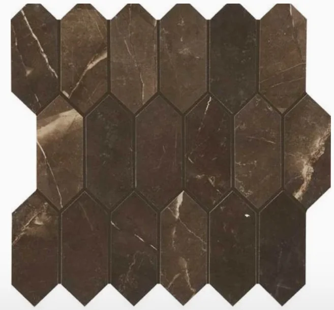 Marble Attache Amani Hexagon Porcelain Mosaic Tile 10 Pieces/Box, 1 Sq.ft/Each