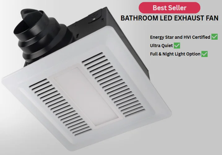Miseno Ultra Quiet Exhaust Fan With LED Lighting
