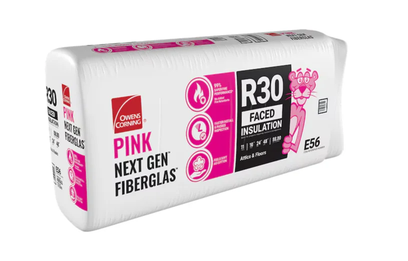 Owens Corning R-30 Faced Fiberglass Batt Insulation 88.0-sq ft (24.0-in W x 48.0-in L)