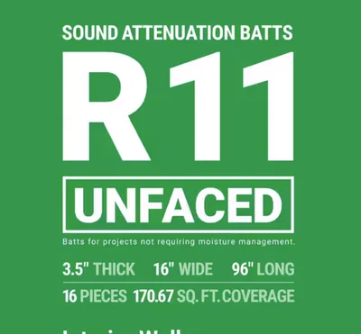Owens Corning R11 Unfaced Fiberglass Insulation 170.66 Sq. ft (16 x 96) 1 Bag photo 2