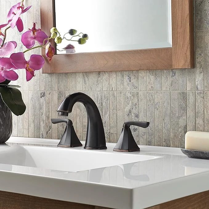 Pfister Selia Bathroom Sink Faucet, 8-Inch Widespread, 2-Handle, 3-Hole, Tuscan Bronze Finish, LF049SLYY