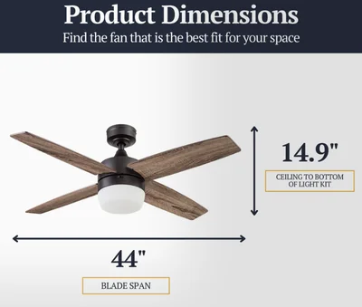 Prominence Home Atlas Expresso 44 Inch LED Ceiling Fan photo 3