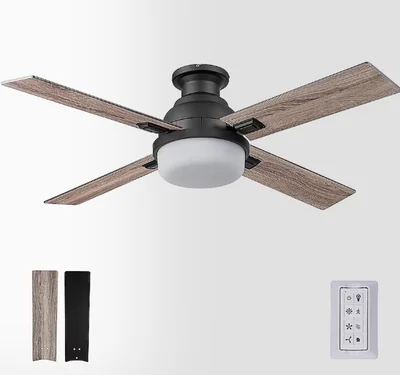 Prominence Home Kyrra 52-in Matte Black Ceiling Fan photo 5