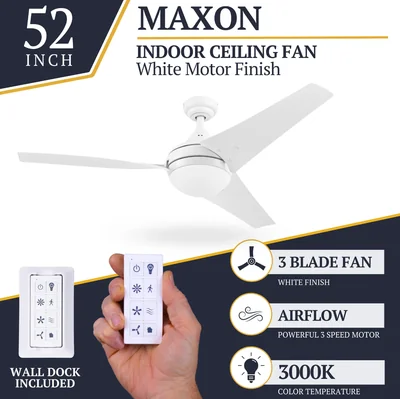 Prominence Home Maxon White 52 in Ceiling Fan photo 3