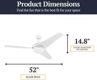 Prominence Home Maxon White 52 in Ceiling Fan photo 4