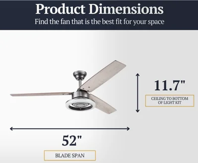 Prominence Home Orbis 52 in Gun Metal Ceiling Fan photo 2