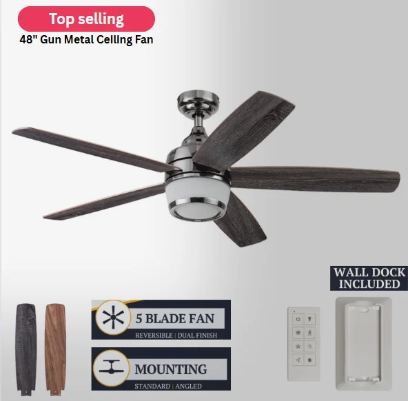Prominence Home Tennyson 48 Inch Modern Indoor LED Ceiling Fan