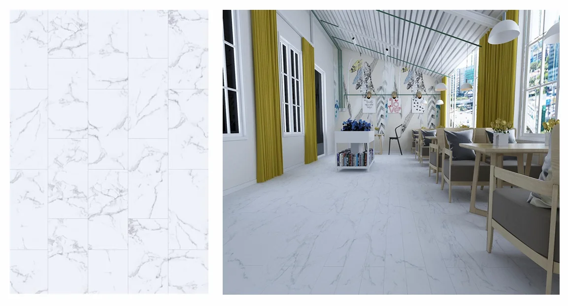 SA 102 SPC Vinyl Flooring with attached pad 100% waterproof 17.55 SQ.FT Per Box