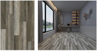 SA 135 SPC Vinyl Flooring with attached pad 100% water proof 28.84 SQ. FT Per box photo 2