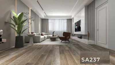 SA 237 SPC Vinyl Flooring with attached pad 100% water proof 21.63 SQ. FT Per box photo 2