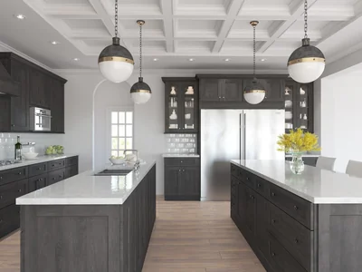 Shaker Grey Kitchen Cabinets photo 2